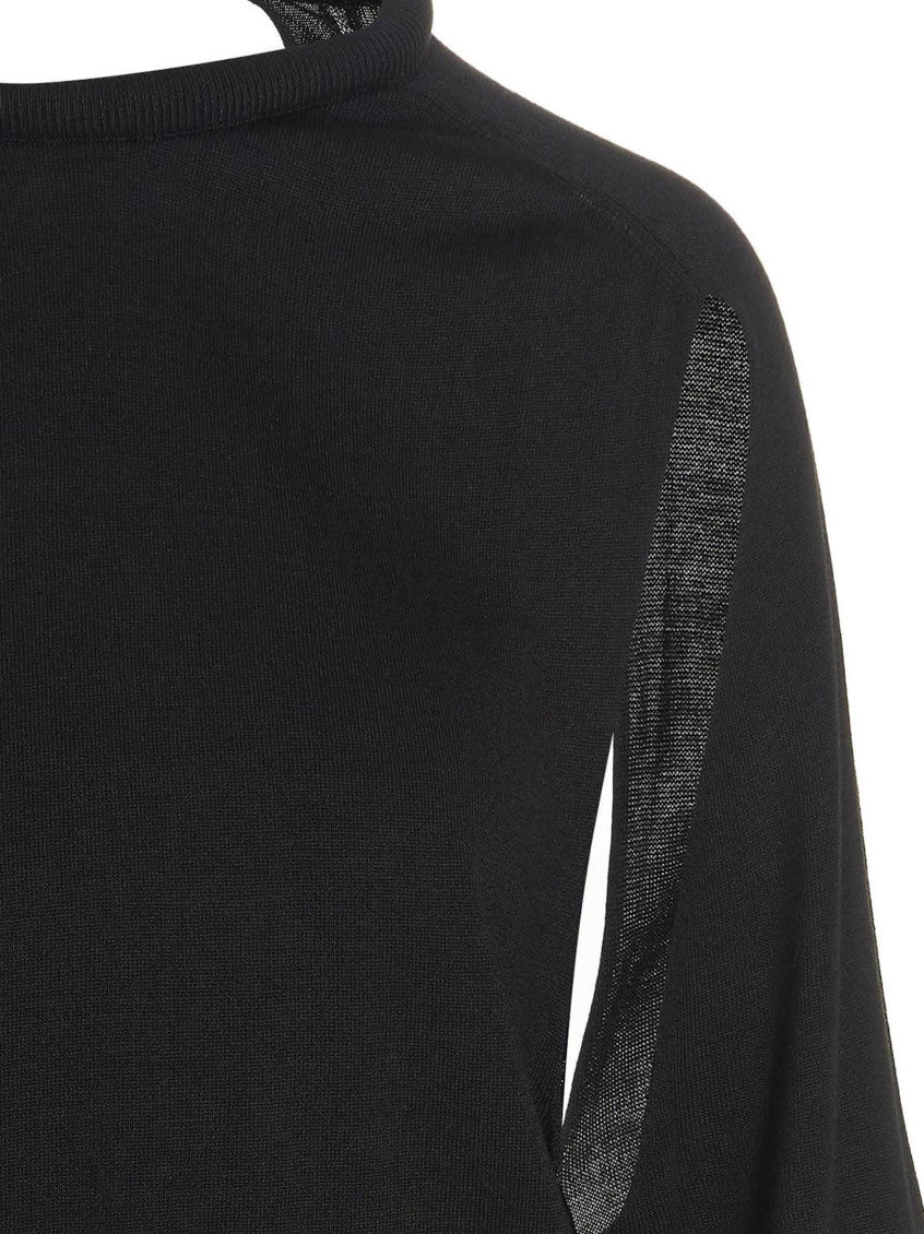Black Cut Out Insert Top Sweater 3