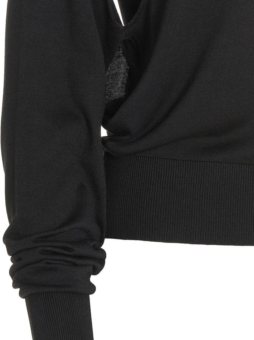 Black Cut Out Insert Top Sweater 4