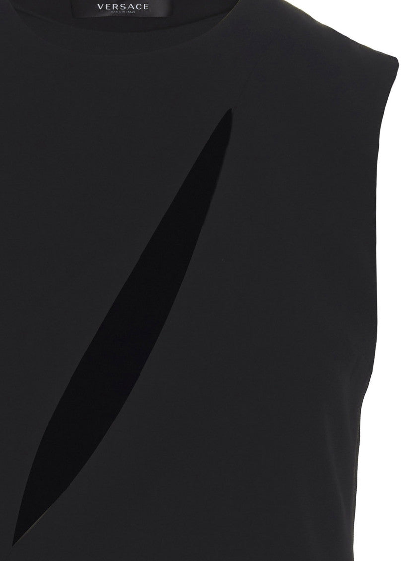 Black Cut Out Midi Dress 3