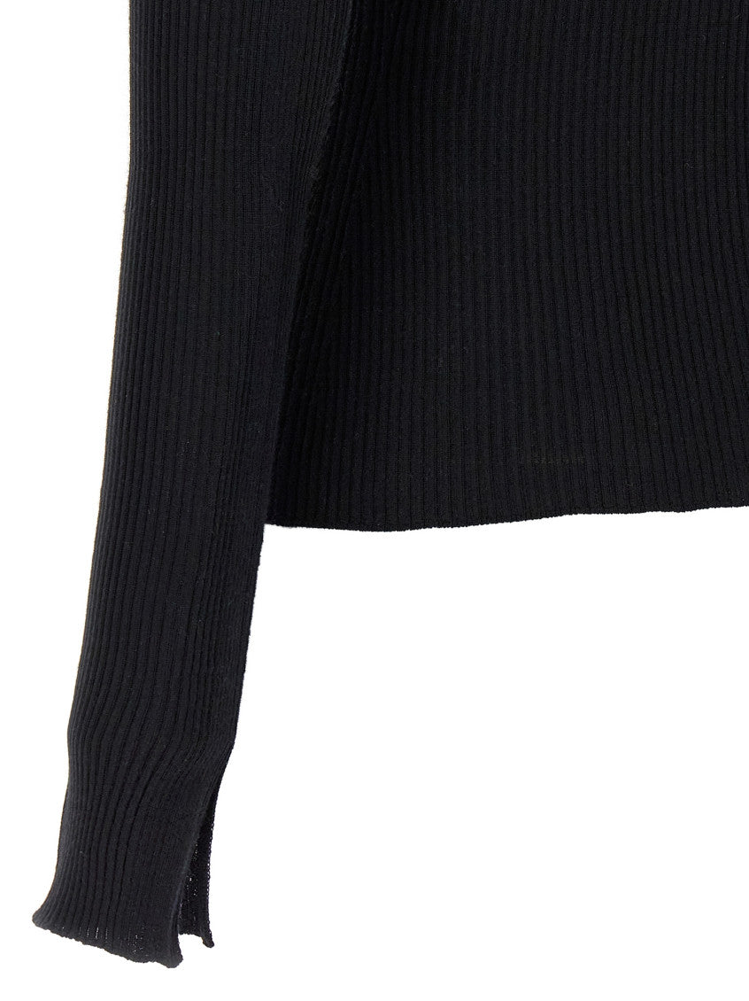 Black Ribbed Sweater 4