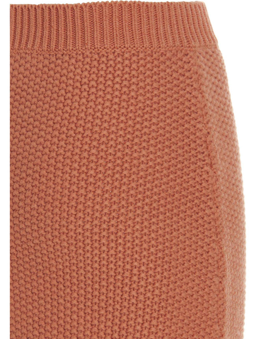 Orange Knit Long Skirt 4