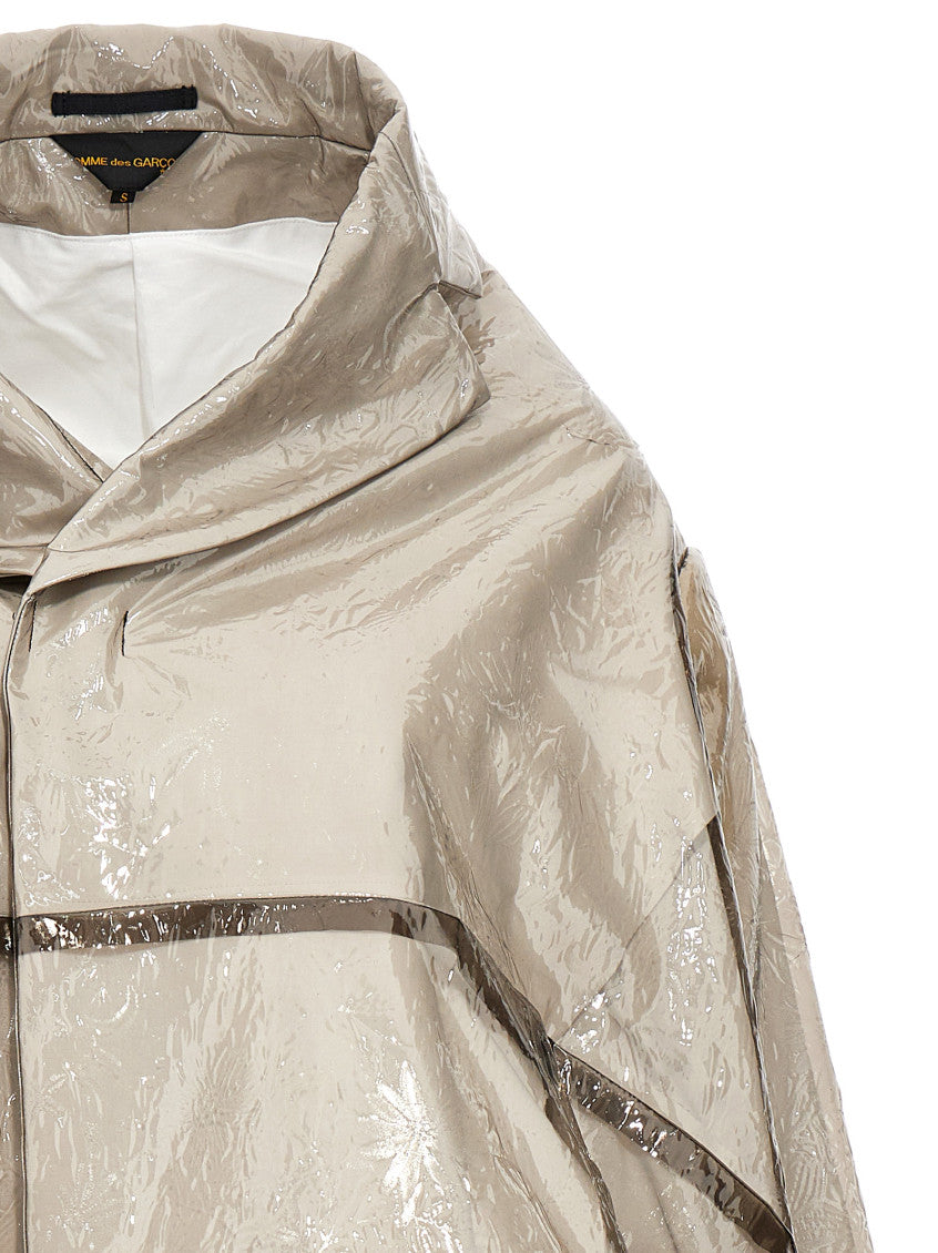 Grey Oversize Texture Trench Coat 3