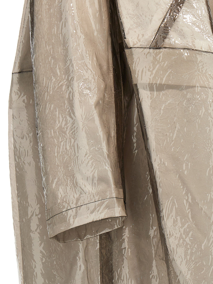 Grey Oversize Texture Trench Coat 4