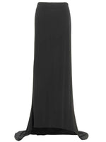 Black Asymmetrical Long Skirt 1