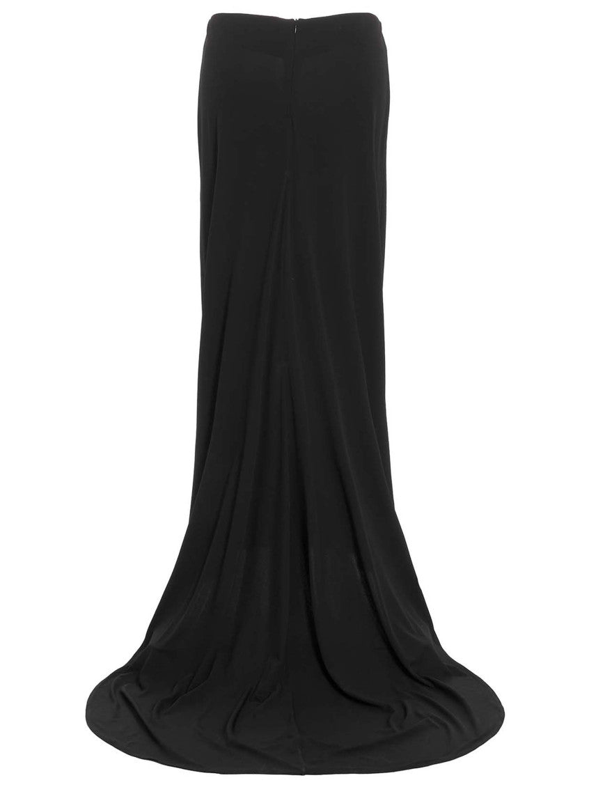 Black Asymmetrical Long Skirt 2