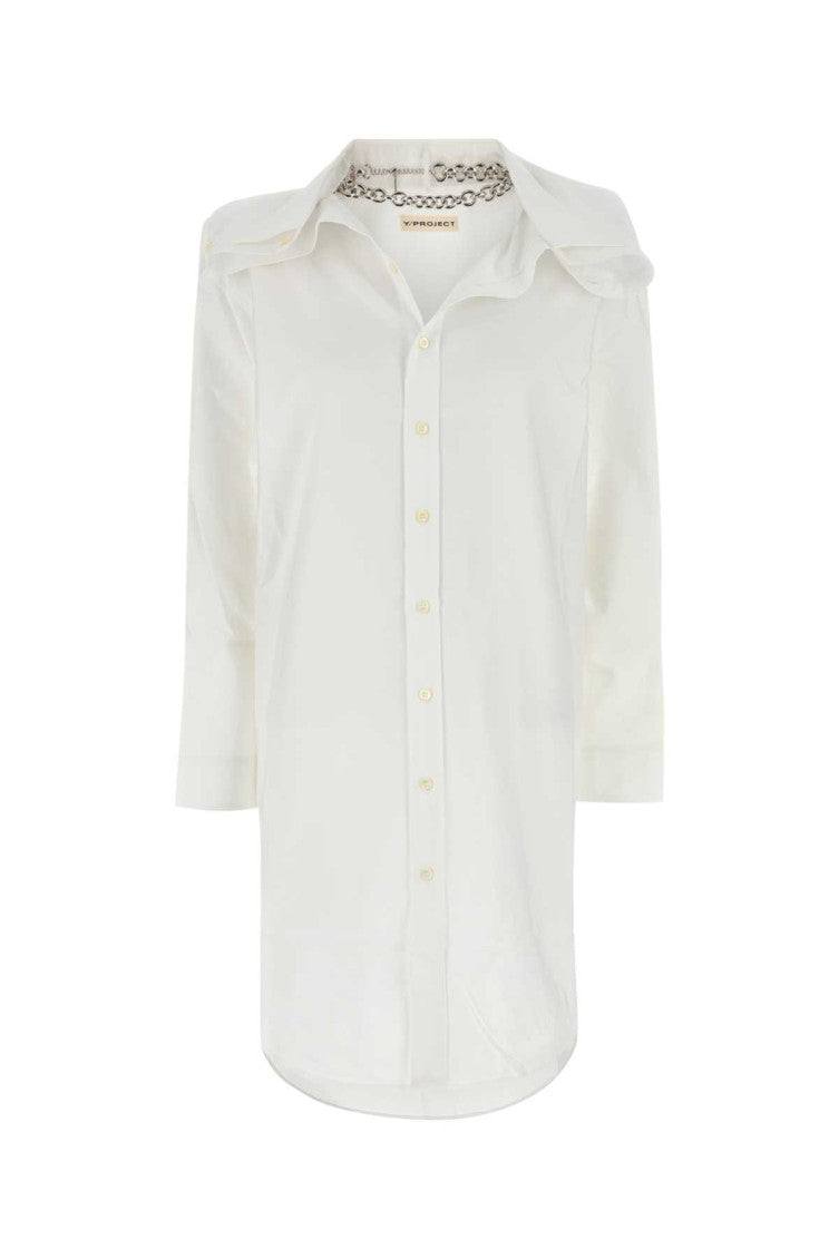 White Oxford Shirt Dress 1