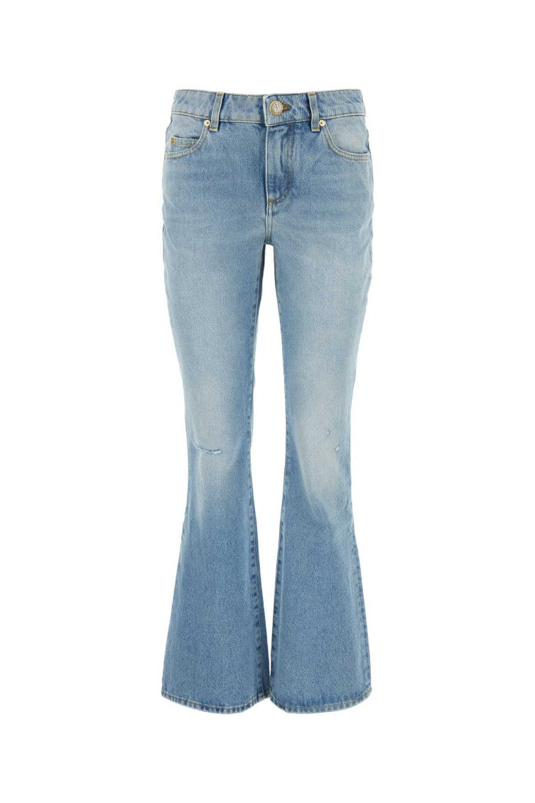 Blue Flared Denim Jeans 1