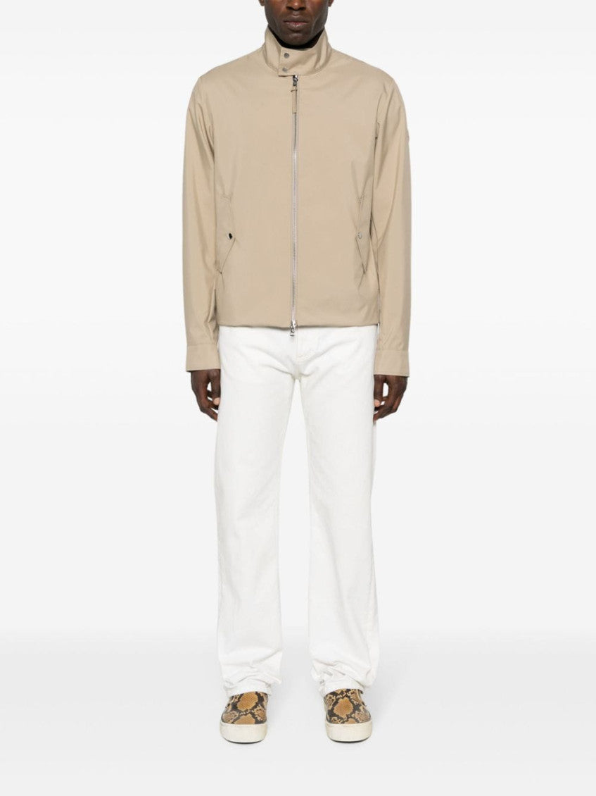 Beige Logo Patch Jacket 2