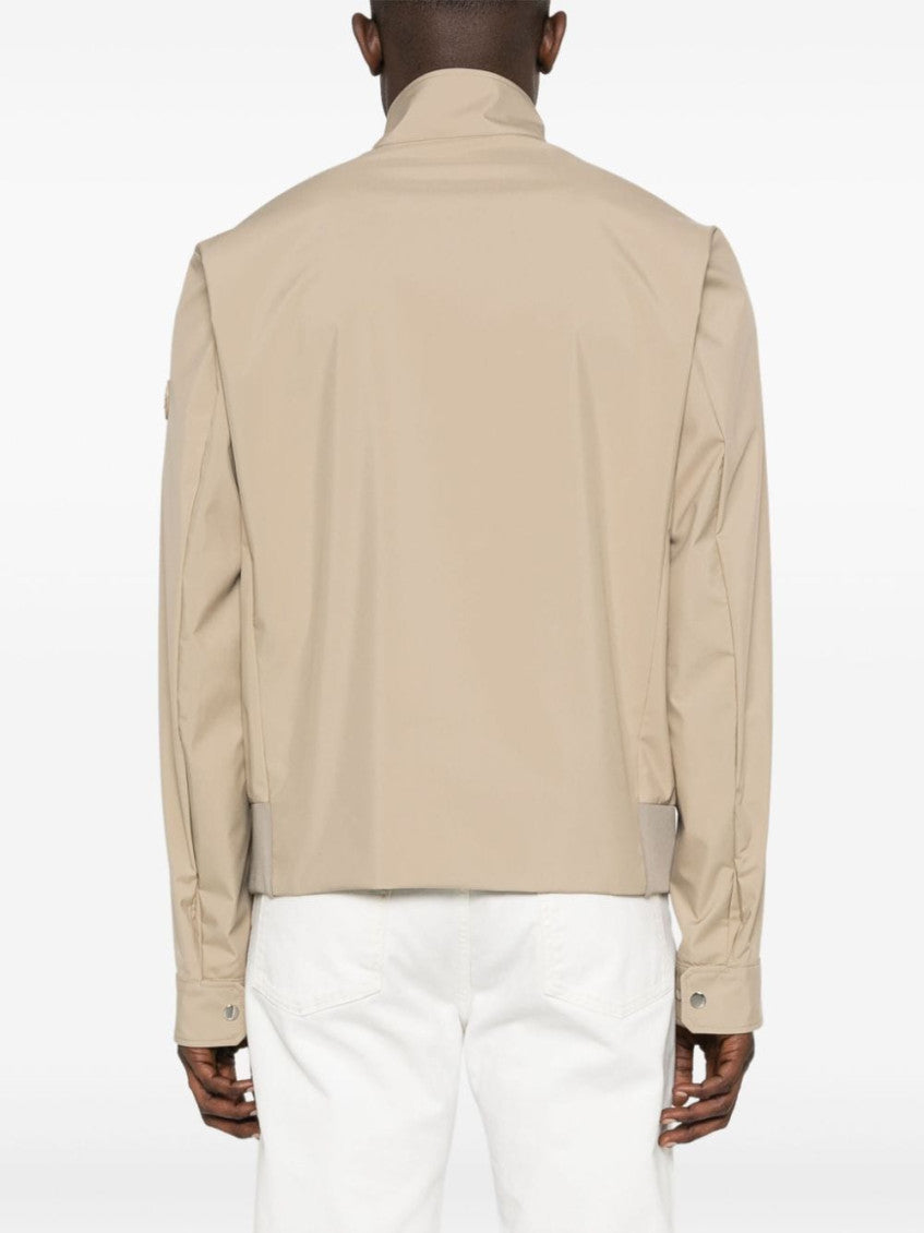 Beige Logo Patch Jacket 4