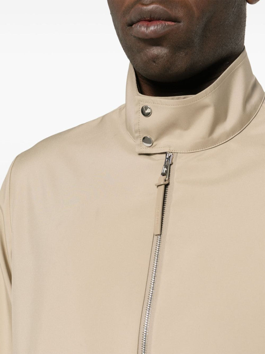 Beige Logo Patch Jacket 5