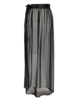 Black Chiffon long skirt 1