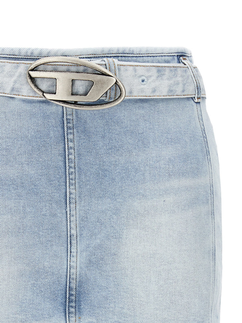 Light Blue De-flip-s Denim Miniskirt 3
