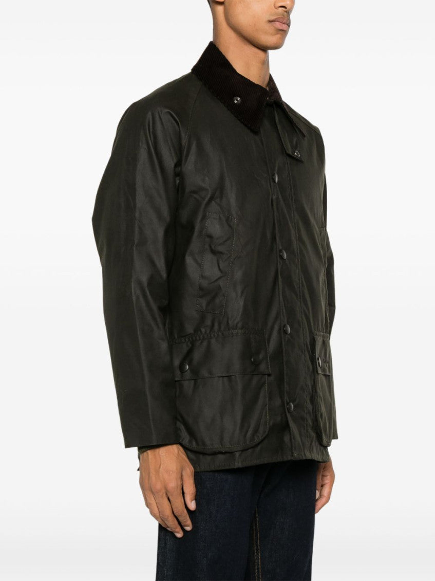 Green Beaufort snap-fastening jacket 2