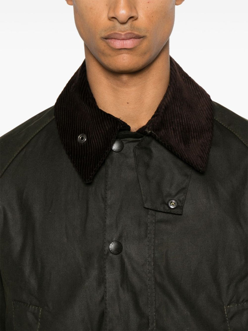 Green Beaufort snap-fastening jacket 4