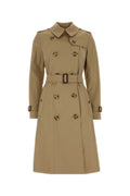 Beige Double-Breasted Trench Coat 1
