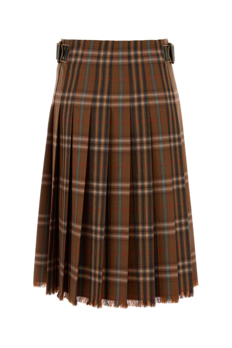 Brown Check Skirt 2