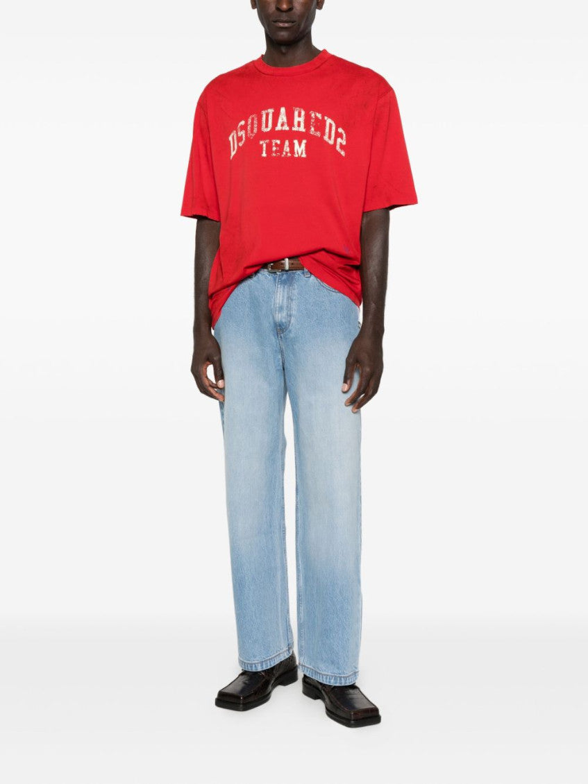 Red Crew Neck T-shirt 2