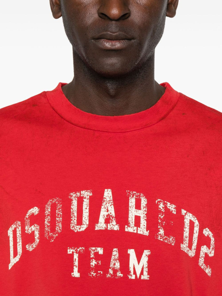 Red Crew Neck T-shirt 4