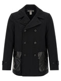Black Double-Breasted Caban Coat 1
