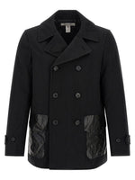 Black Double-Breasted Caban Coat 1