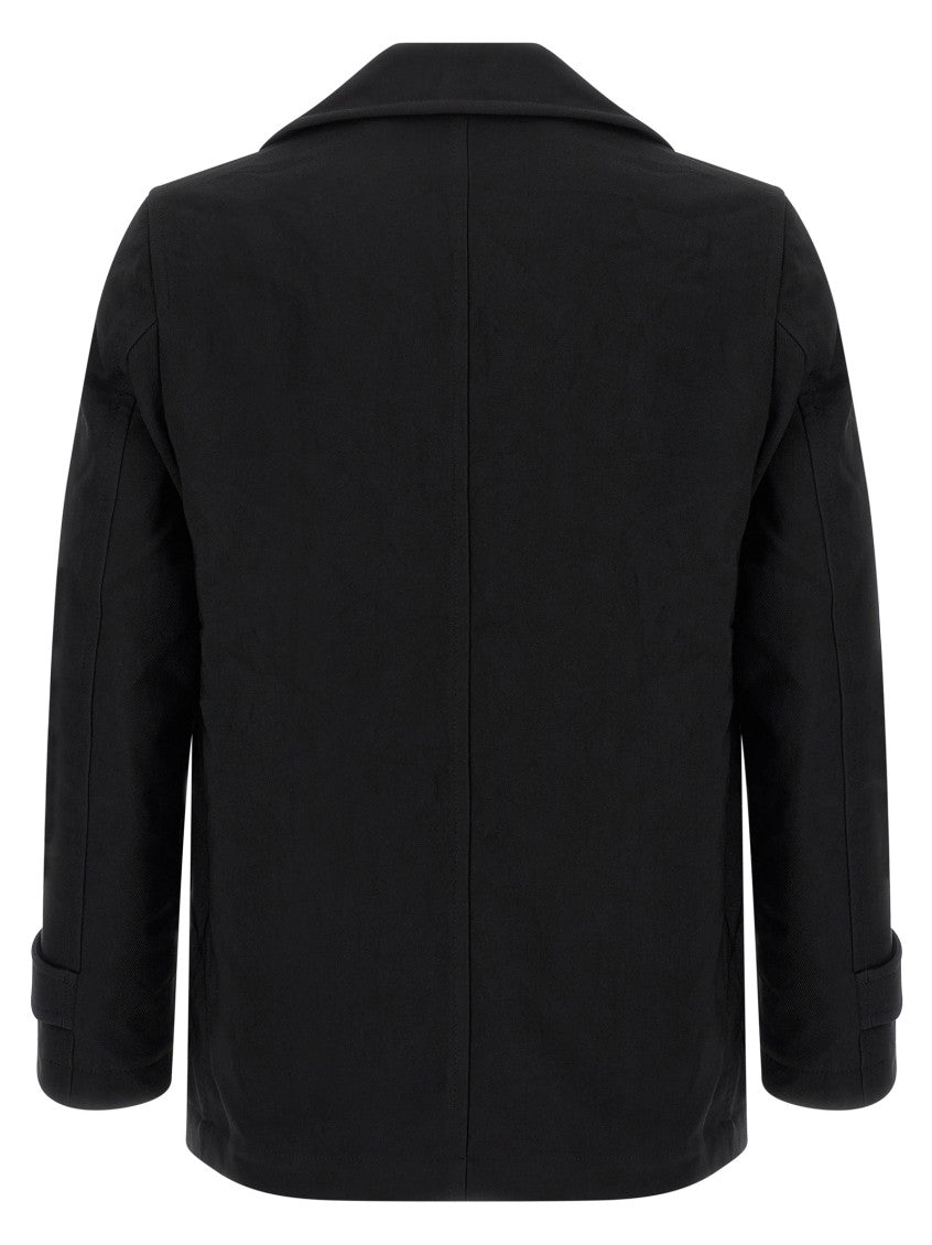 Black Double-Breasted Caban Coat 2