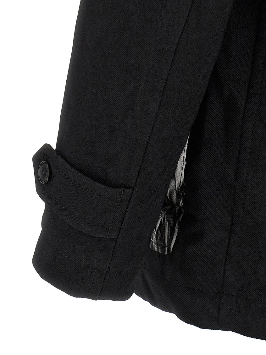 Black Double-Breasted Caban Coat 4