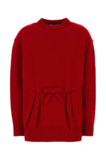 Red Wool Bow Sweater 1