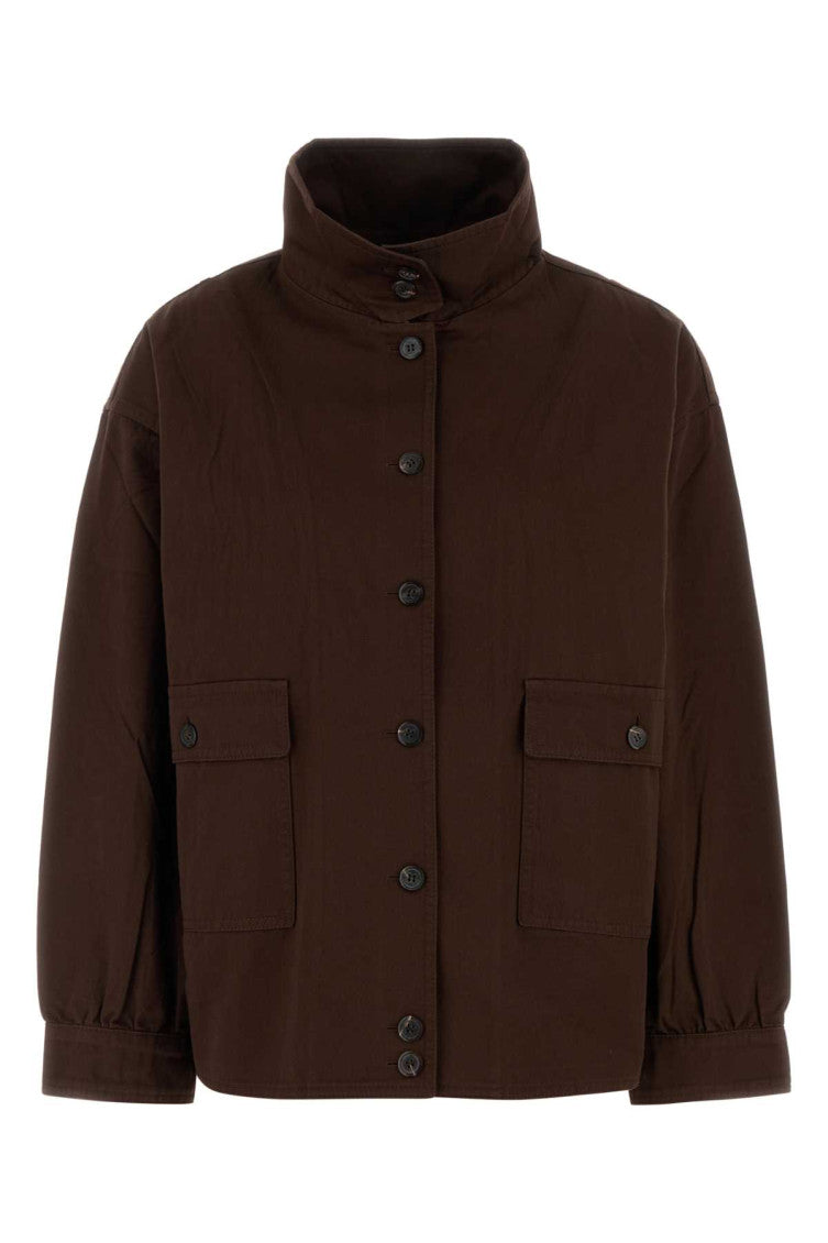 Brown High Neck Jacket 1