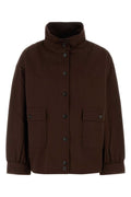 Brown High Neck Jacket 1