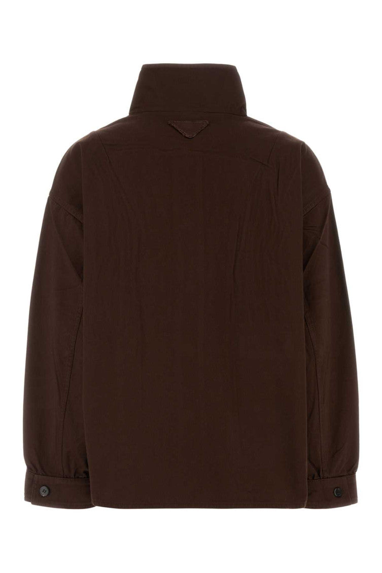 Brown High Neck Jacket 2