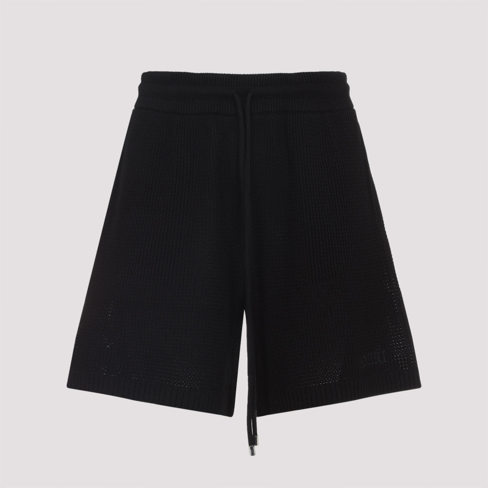 Black Crochet Mesh Short 3