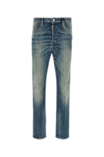 Blue Cotton Slim Fit Jeans 1