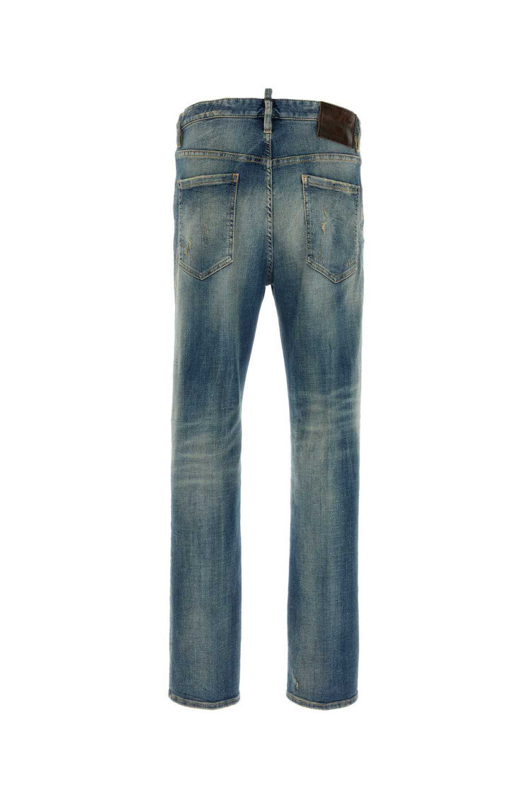 Blue Cotton Slim Fit Jeans 2
