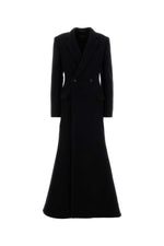 Black Wool Blend Coat 1
