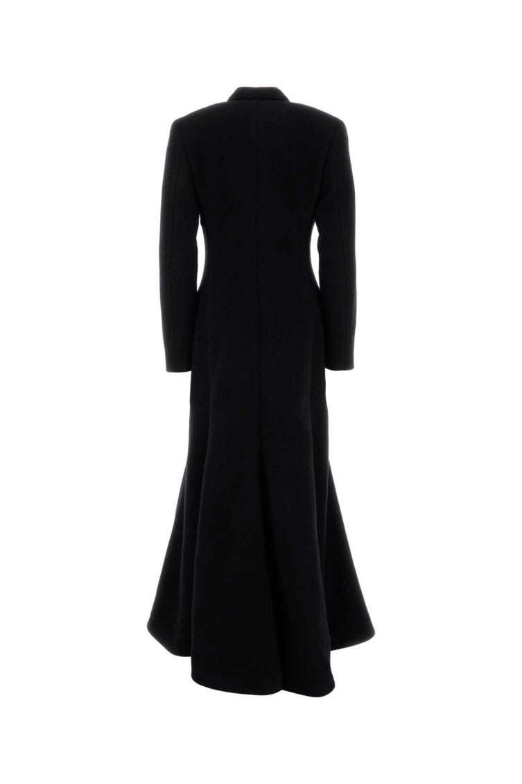 Black Wool Blend Coat 2