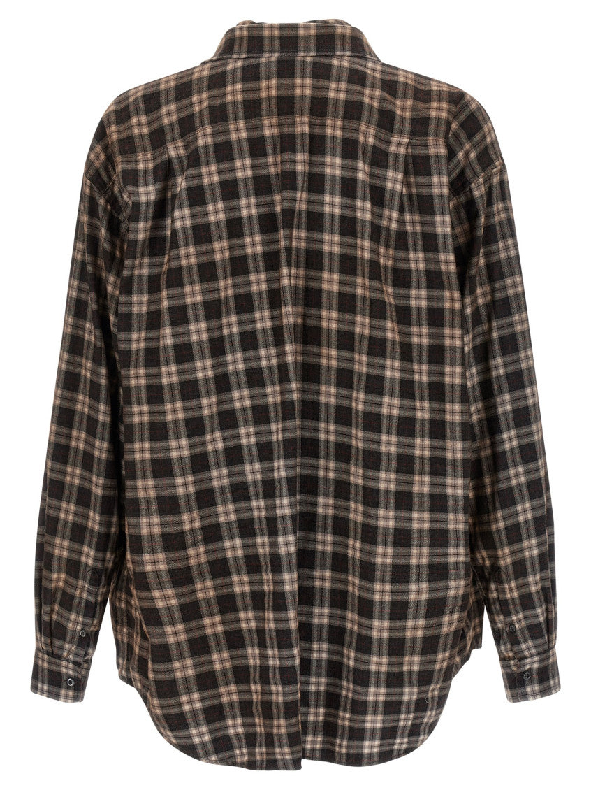 Grey Brown Check Shirt 3