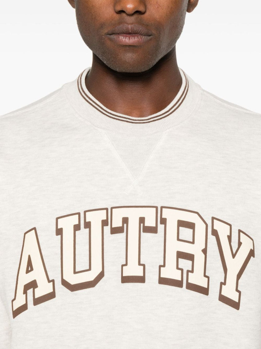 Light Beige Logo Jersey Sweatshirt 5