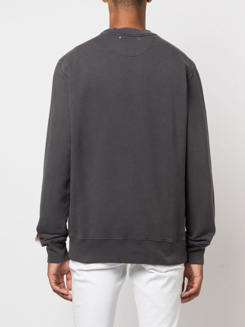 Grey Crewneck Distressed Sweatshirt 4