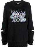Black Cotton logo sweatshirt 1