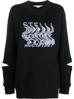 Black Cotton logo sweatshirt 1