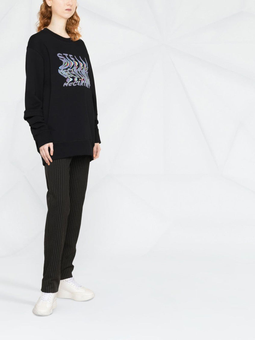Black Cotton logo sweatshirt 3