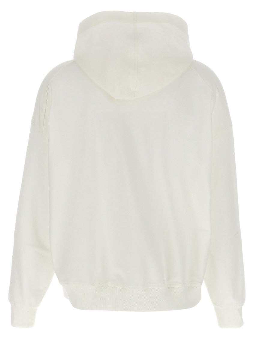 White Cotton zipped hoodie 2