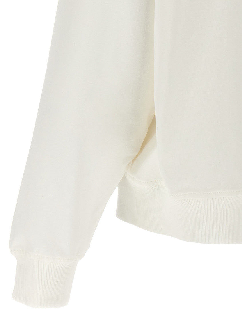 White Cotton zipped hoodie 4
