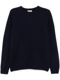 Navy Blue Crewneck Wool Sweater 1