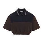 Brown Blue Cropped Top 1