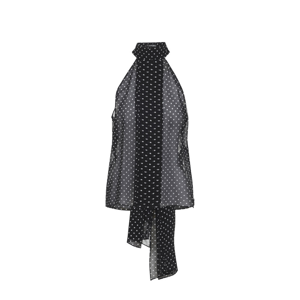 Black Polka-dot Top 1