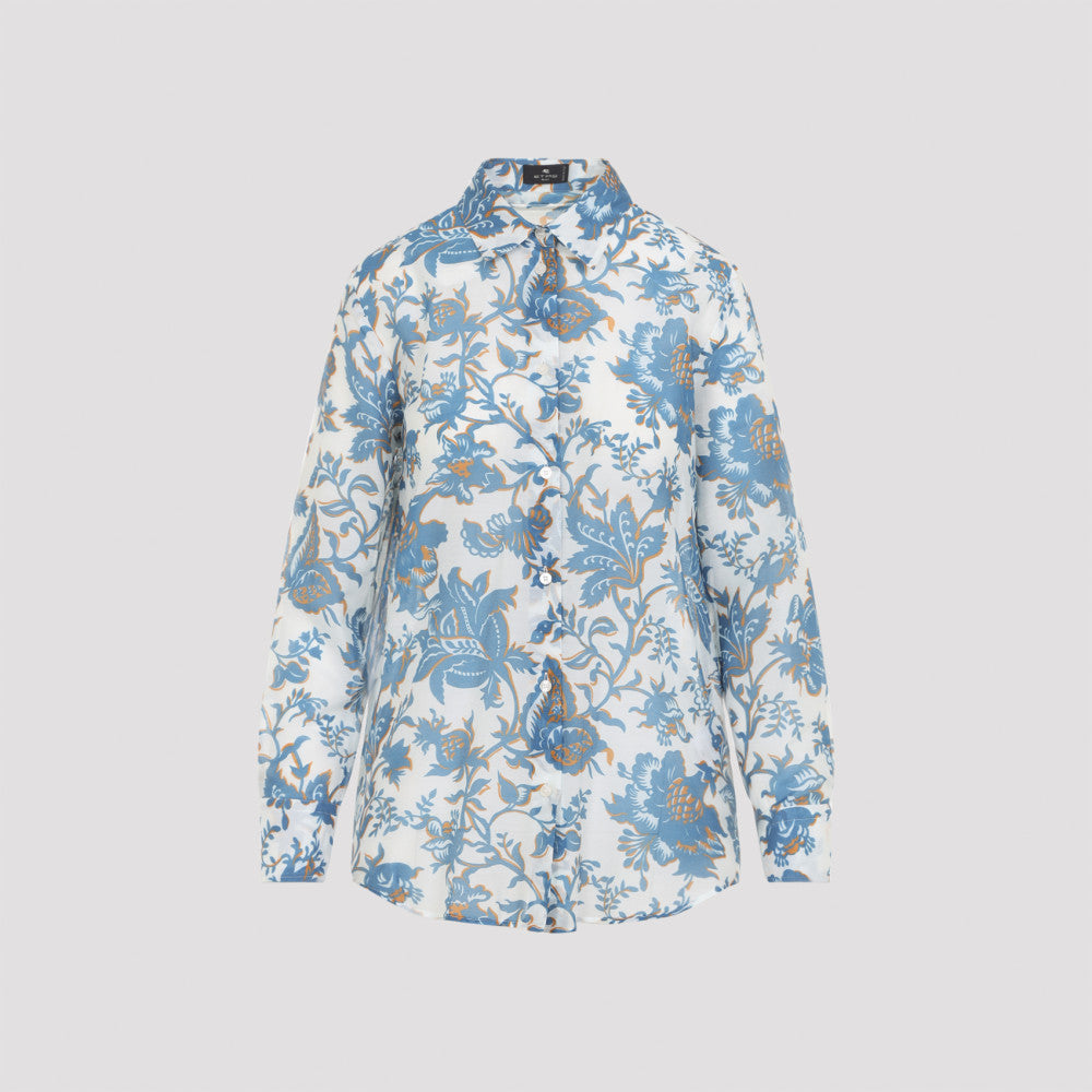 Blue White Printed Shirt 2