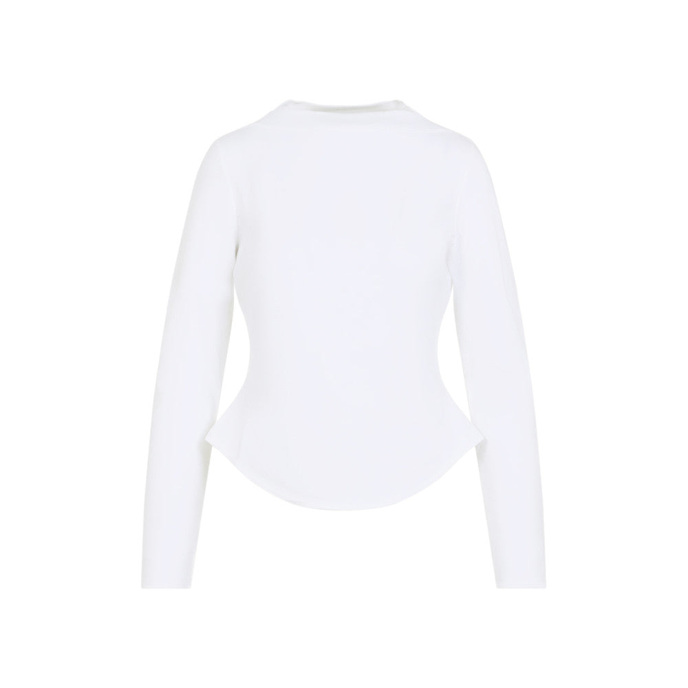 White Crew-neck Top 1