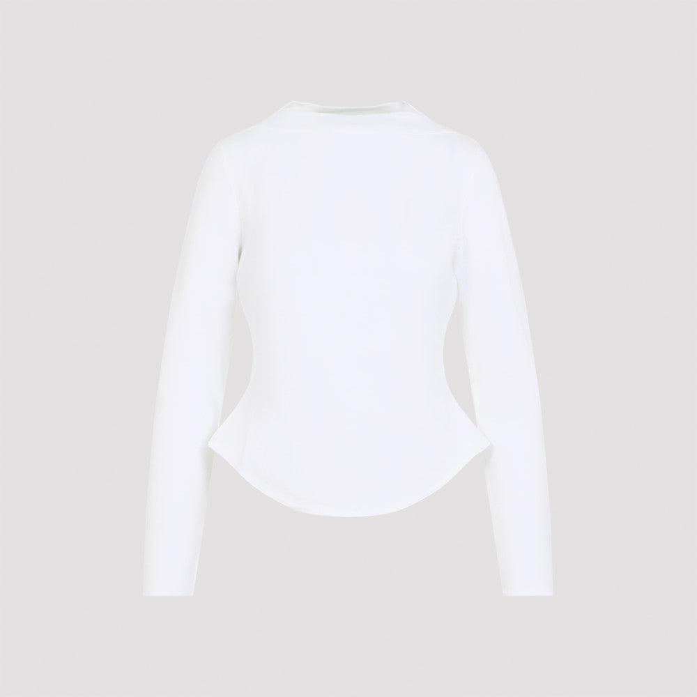 White Crew-neck Top 3