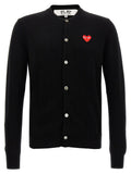 Black Logo wool cardigan 1